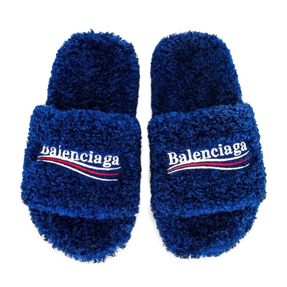 Balenciaga Shoes - Balenciaga Faux Shearling Campaign Slide Sandals